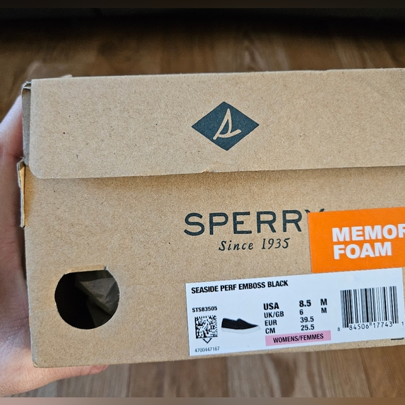 Sperry Seaside Perf Emboss Blk Women's Size 8.5 (No Box) - Picture 8 of 8
